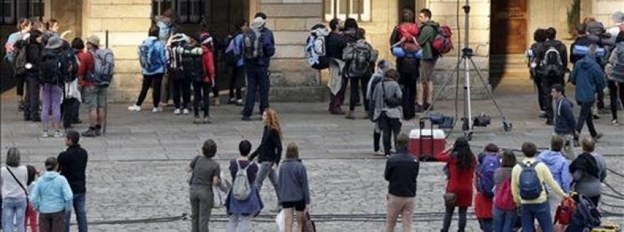 El rodaje de un best seller alemán invade el casco histórico de Santiago