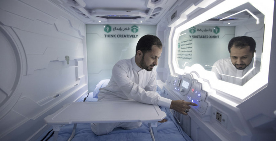 Un hotel futurista aloja  a los peregrinos a La Meca