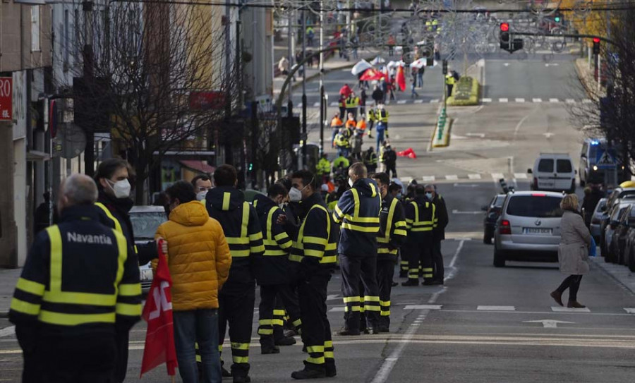 Éxito de convocatoria en la protesta comarcal en Ferrol y Narón por el futuro del sector industrial