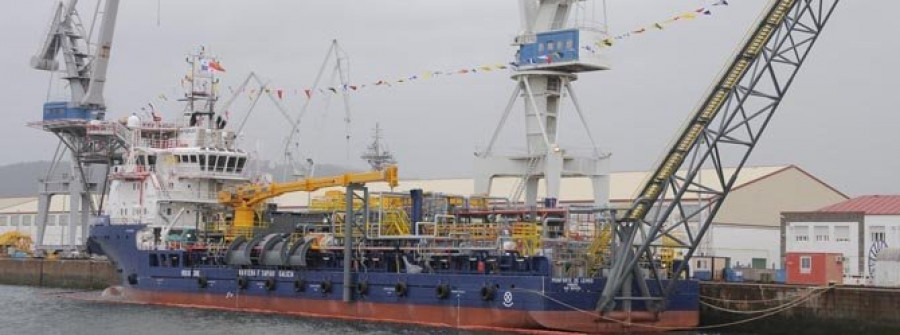 Navantia entregó ayer a la naviera Fernández Tapias el transformado “Monforte de Lemos”