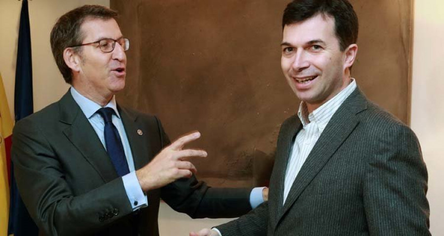 Feijóo se reúne con Gonzalo Caballero 
y le emplaza a que 
se convierta en el “líder” de la oposición