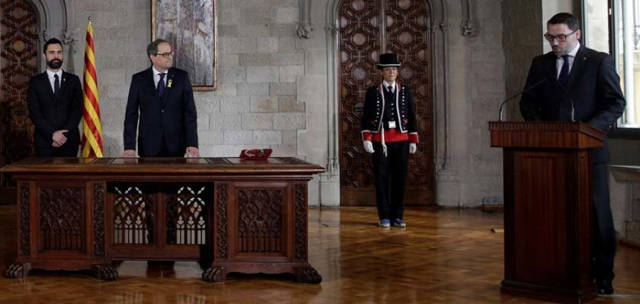 Quim Torra se convierte en presidente catalán sin mencionar la Constitución