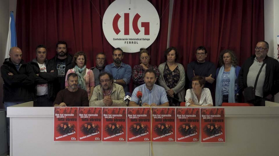 La CIG busca la unidad sindical en la campaña para pedir la absolución de Pintos
