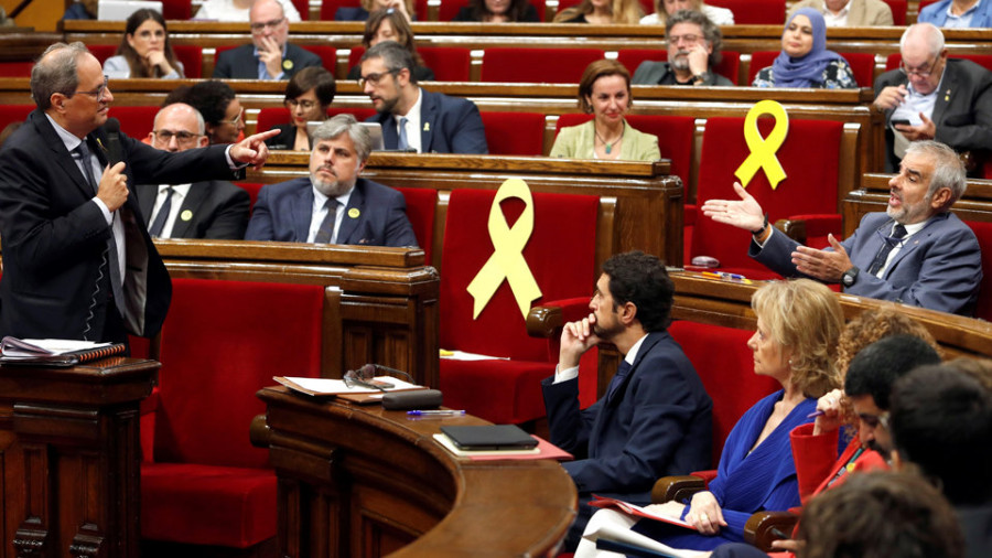 Torra avala la desobediencia civil ante una condena del Supremo a los presos