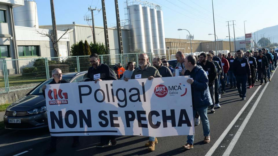 Los trabajadores de Poligal inician su calendario de movilizaciones