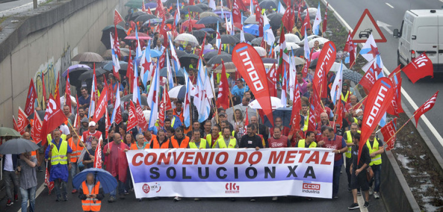 Más de dos mil personas reclaman en A Coruña un convenio “justo” para el sector del metal