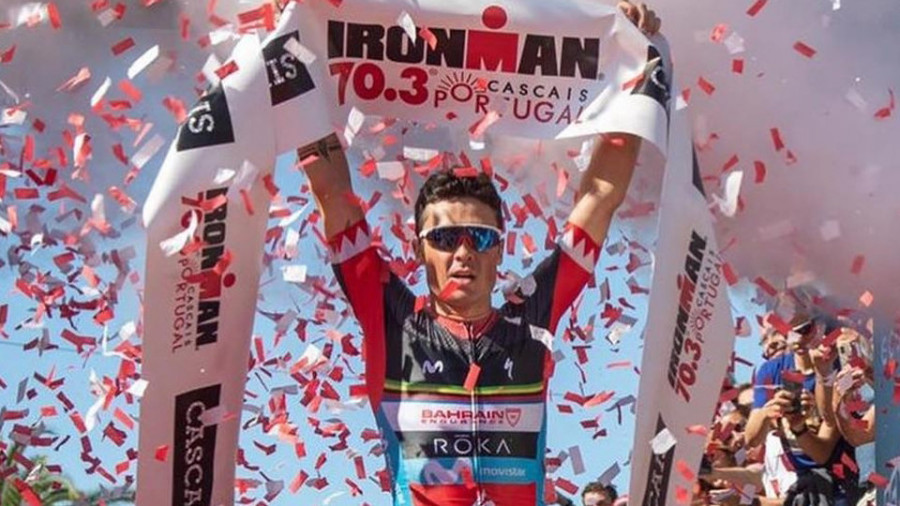 Recital de Gómez Noya en el Ironman 70.3 de Cascais