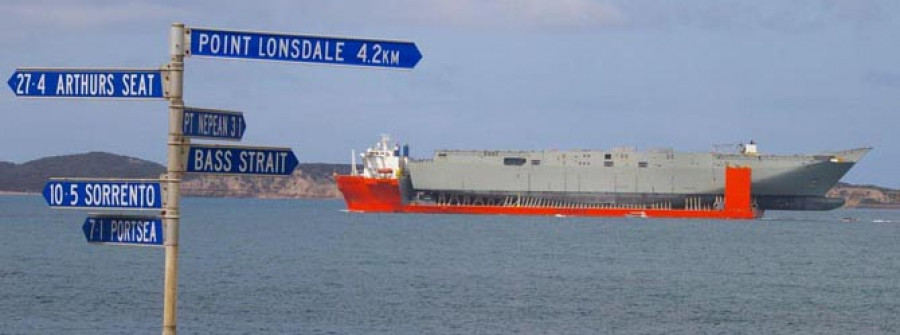 El “Blue Marlin” cargará el segundo LHD para Australia en la ría de Vigo