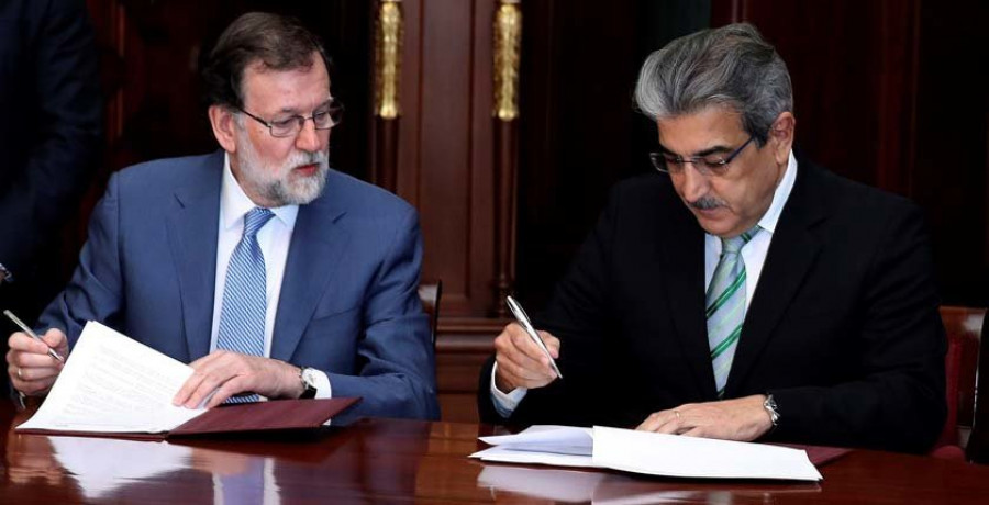 Rajoy firma con Nueva Canarias su apoyo a unos Presupuestos Generales “buenos para España”