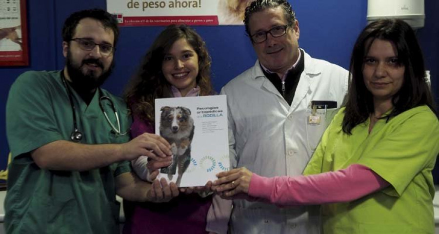 Presencia veterinaria ferrolana en un manual sobre problemas en 
las rodillas de perros