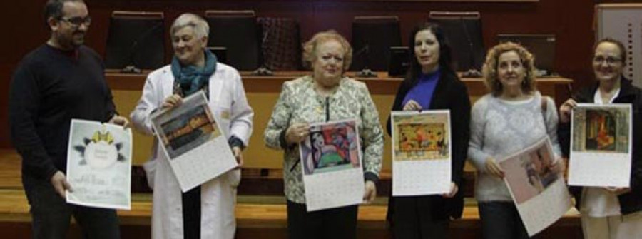 Las pinturas de los profesionales del CHUF ilustran un calendario