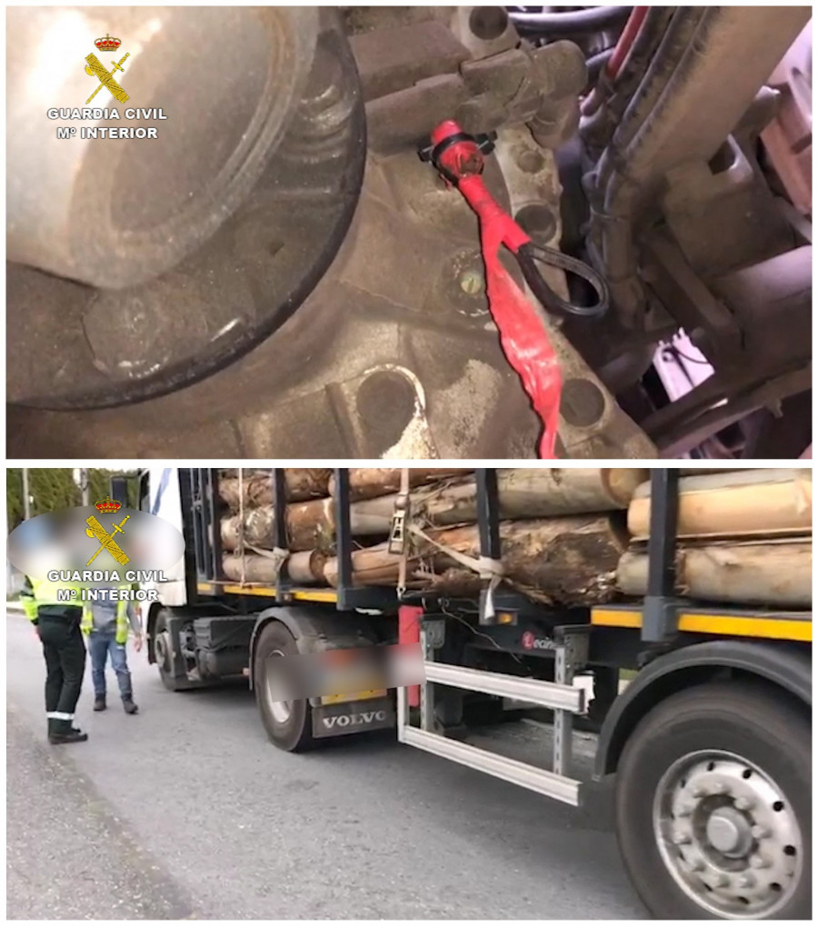 Auxilian a un camionero en A Coruña y descubren que circulaba con el tacógrafo trucado