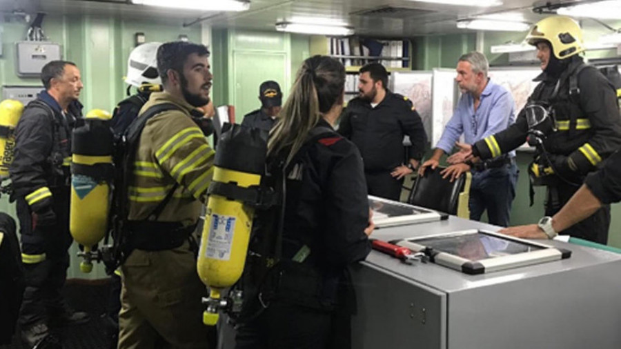 Extinguen en ocho minutos un incendio en la lavandería de la F-105