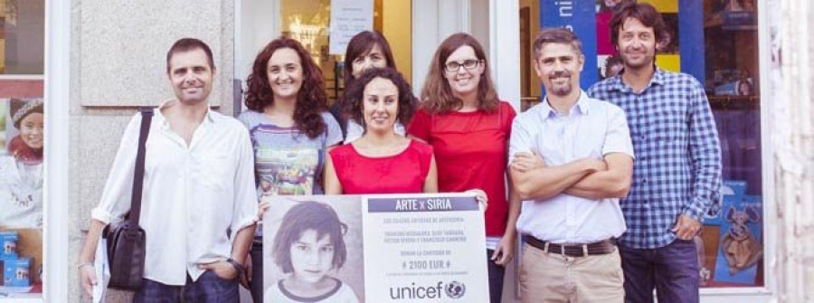A mostra “Arte por Siria” recauda 2.100 euros con destino aos  nenos dos campos de refuxiados
