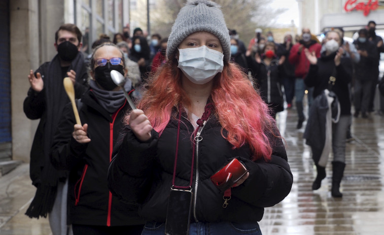 Manifestación de los hosteleros de Ferrol