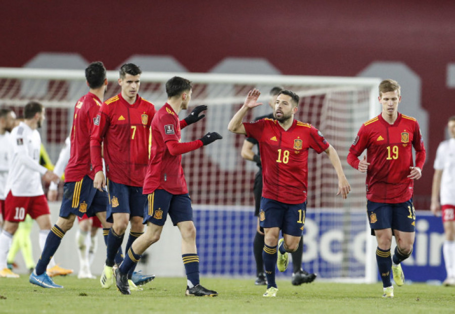 Dani Olmo resucita a España, para darle el 1-2 ante Georgia