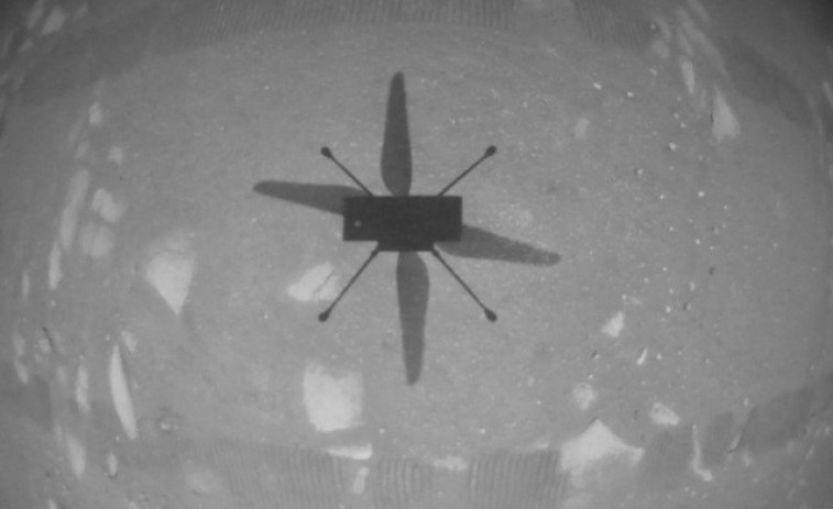 El helicóptero Ingenuity hace historia al volar, por primera vez, en Marte