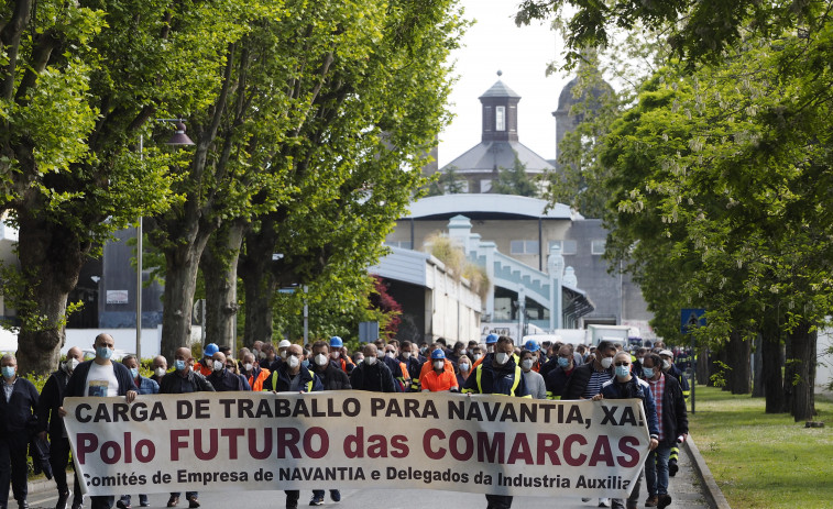 La plantilla de Navantia pide a Defensa que acometa en Ferrol la transformación del Galicia