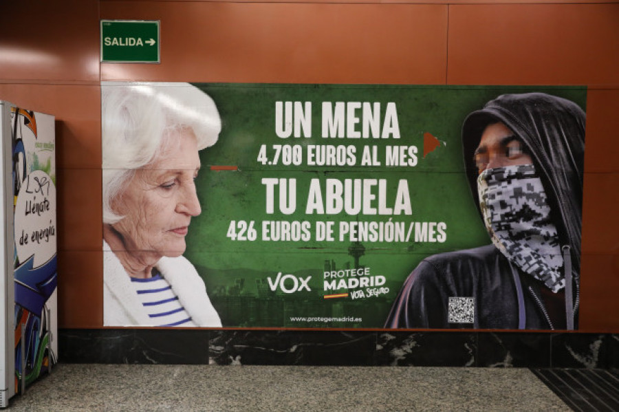 La jueza no aprecia delito de odio en el cartel de Vox de menores extranjeros