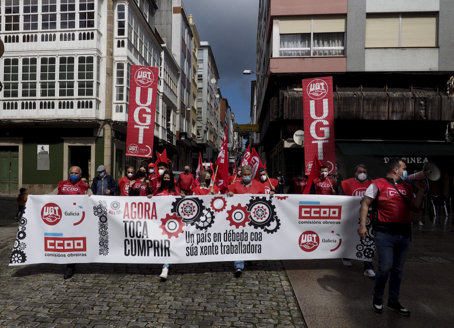 Ferrol recupera el espíritu del Primero de Mayo tras un año de pandemia