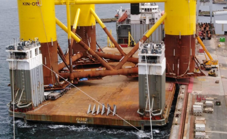 Navantia y Windar embarcan la última plataforma flotante para el parque Kincardine