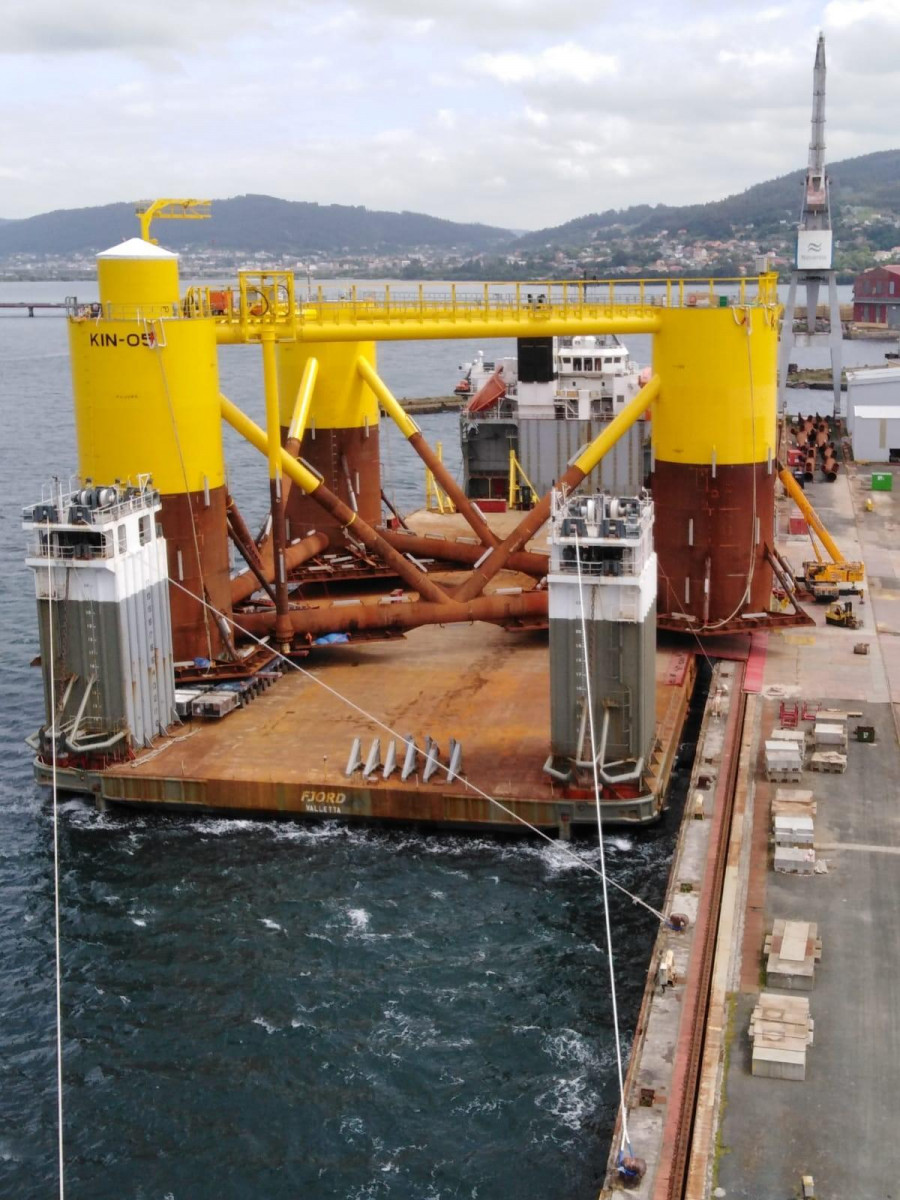 Navantia y Windar embarcan la última plataforma flotante para el parque Kincardine