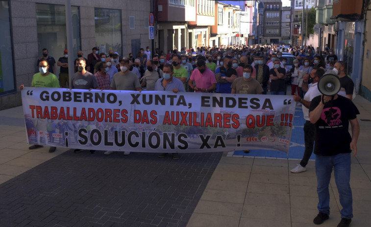 Nueva protesta en As Pontes ante el inminente cierre de la central