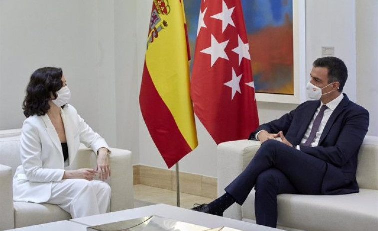 Pedro Sánchez e Isabel Ayuso finalizan su reunión tras hora y media