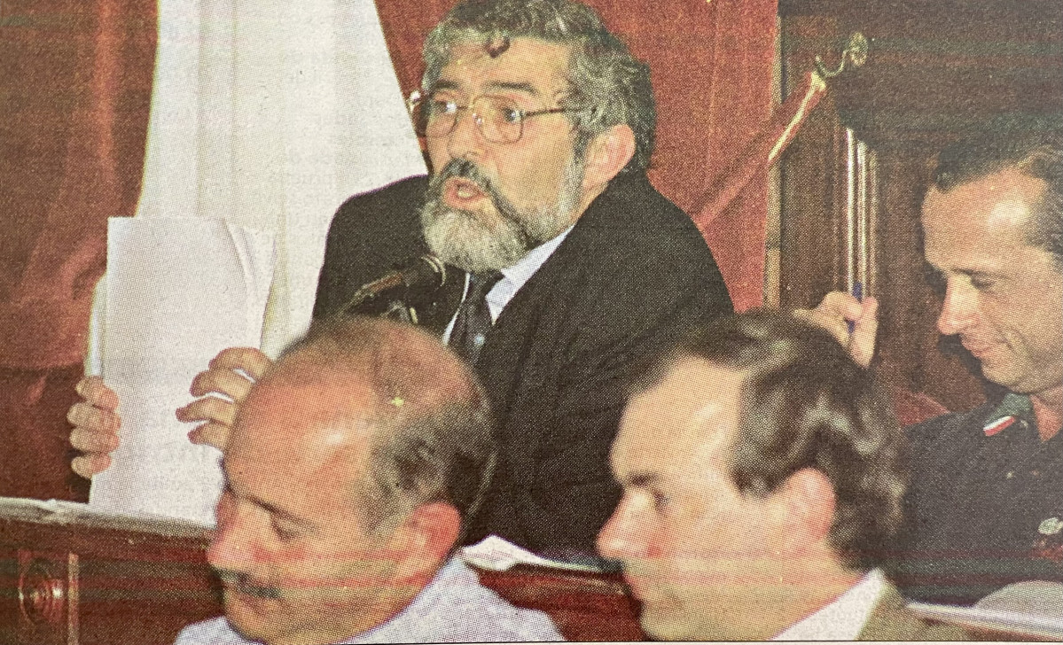 Juan Fernu00e1ndez, en el pleno en Ferrol en 1996