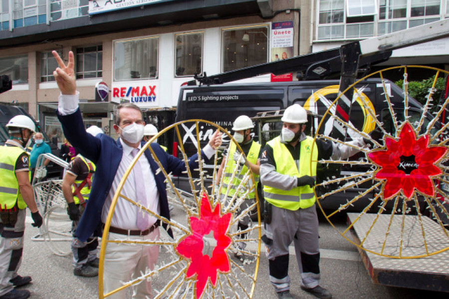 Vigo comenzará mañana la instalación de las luces de Navidad con la vista puesta en Nueva York