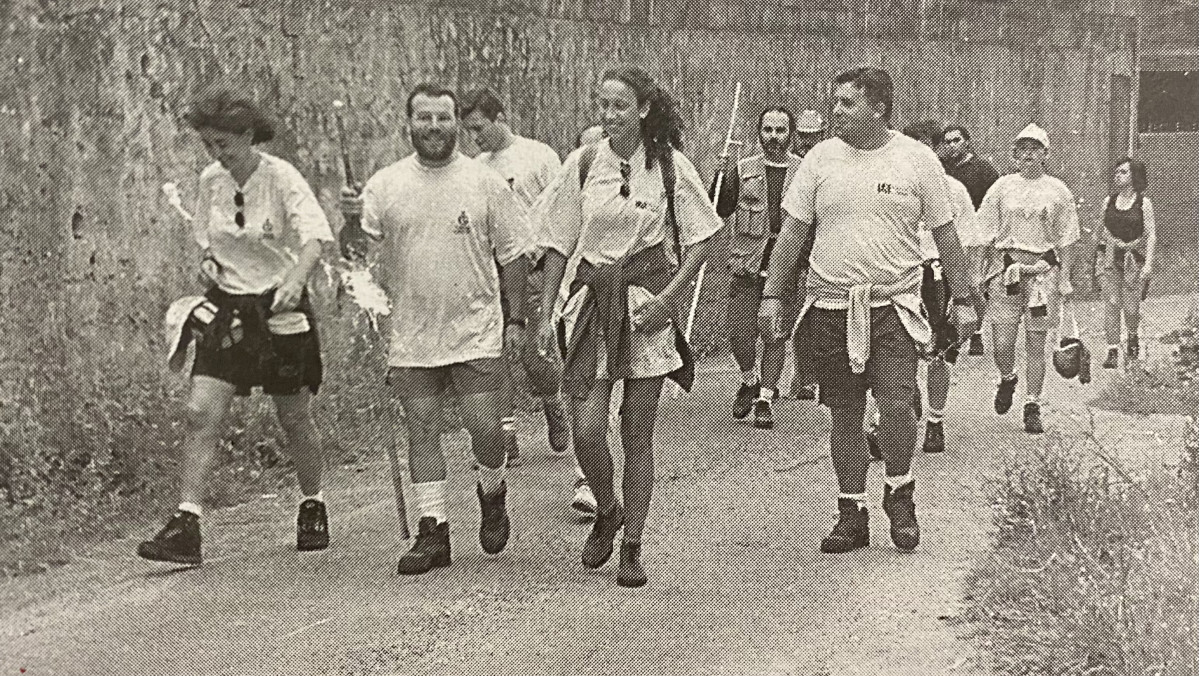 Peregrinos en Ferrol en 1996