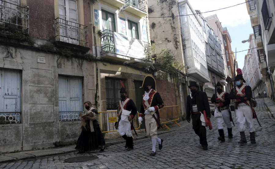 Exhibiciones de caballería y esgrima, entre los actos de la Batalla de Brión