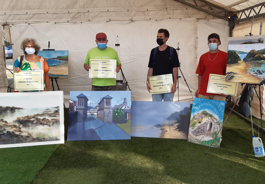 Eduardo Baamonde y Julio Gómez ganan los concursos de pintura rápida de Valdoviño y Cedeira