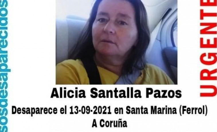 Buscan a una mujer de Ferrol de 52 años que permanece desaparecida desde este lunes