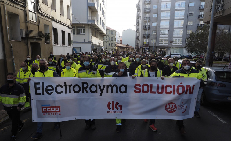 Los trabajadores del naval toman las calles de Ferrol en apoyo a la plantilla de la auxiliar ElectroRayma