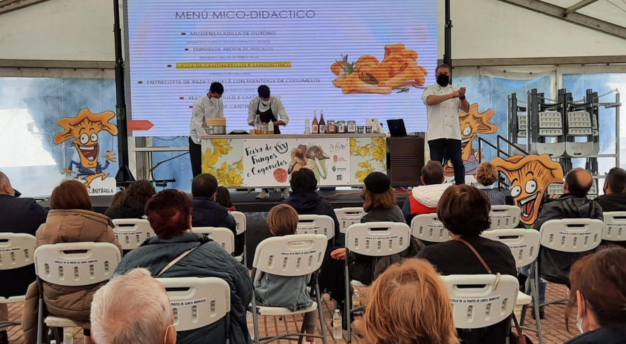 El concurso de cestas pondrá hoy el colofón  a la Feira de Fungos e Cogomelos pontesa