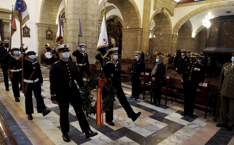 La Armada conmemora el Día de Difuntos con un acto en la iglesia castrense de San Francisco
