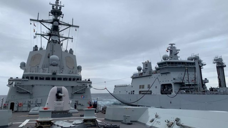 Atraca en Ferrol la fragata 'Almirante Juan de Borbón' tras un despliegue con otros buques de la OTAN