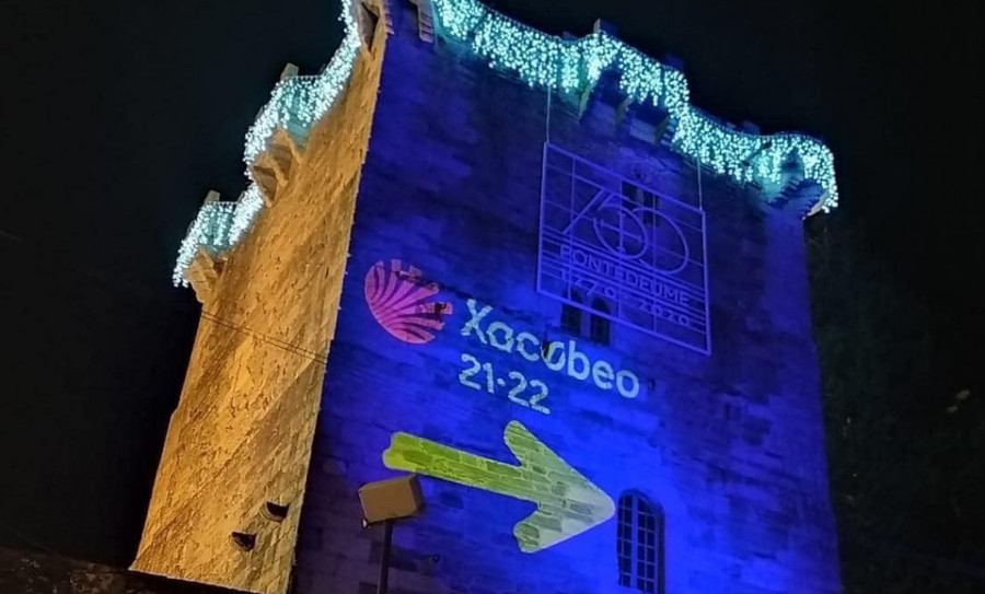 Monumentos del Camino Inglés se iluminan para entrar en el nuevo Año Santo