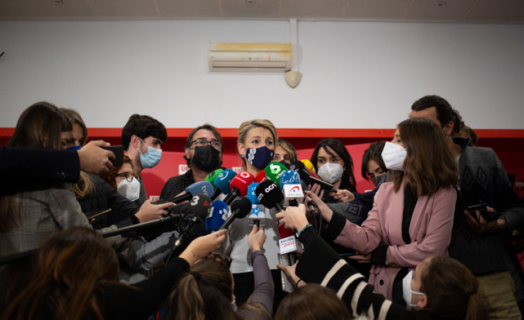 Yolanda Díaz se apoya en los sindicatos para urgir a ERC  a que apoye la reforma laboral