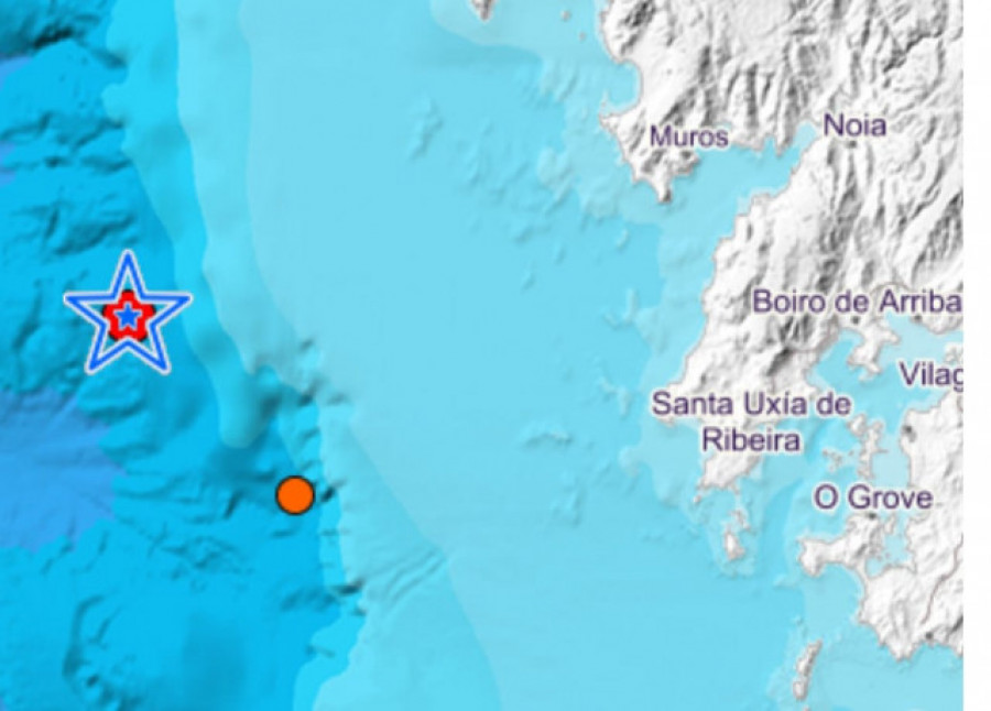 Dos terremotos de magnitud 4,6 y 3,7 grados en el Atlántico se dejaron sentir en la costa coruñesa y en O Salnés