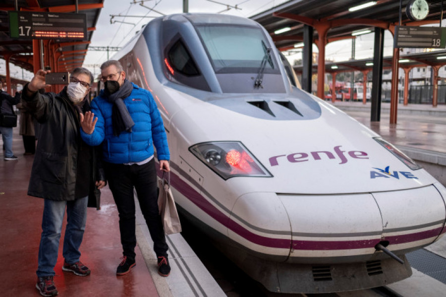 Renfe recupera más de un millón de viajeros en Galicia en 2021, impulsada por el AVE