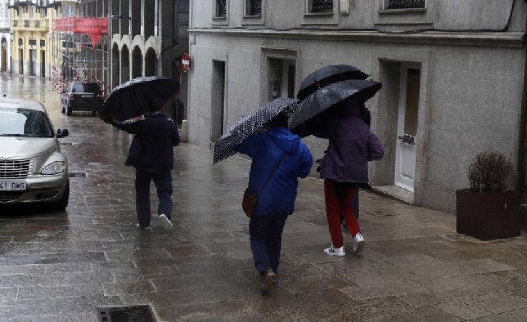 Lluvias acompañadas de granizo y cuota por debajo de los 700 metros en Galicia