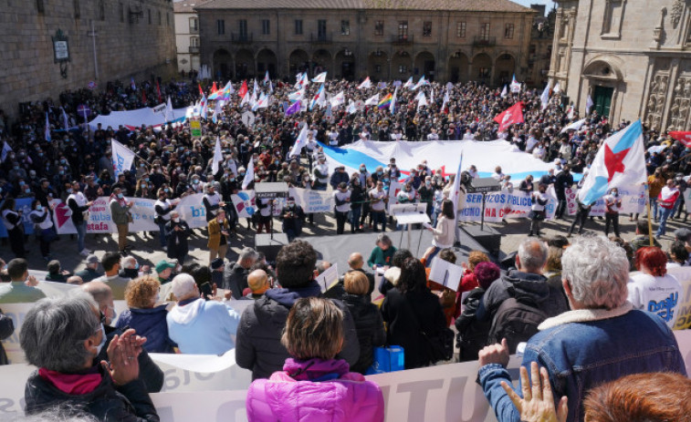 Multitudinaria manifestación contra el alza de los precios convocada por el BNG