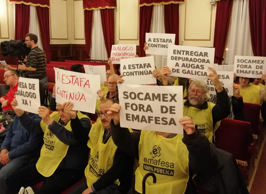 Convocan movilizaciones en la Empresa Mixta de Aguas de Ferrol y avisan de una huelga "probablemente a partir de mayo"