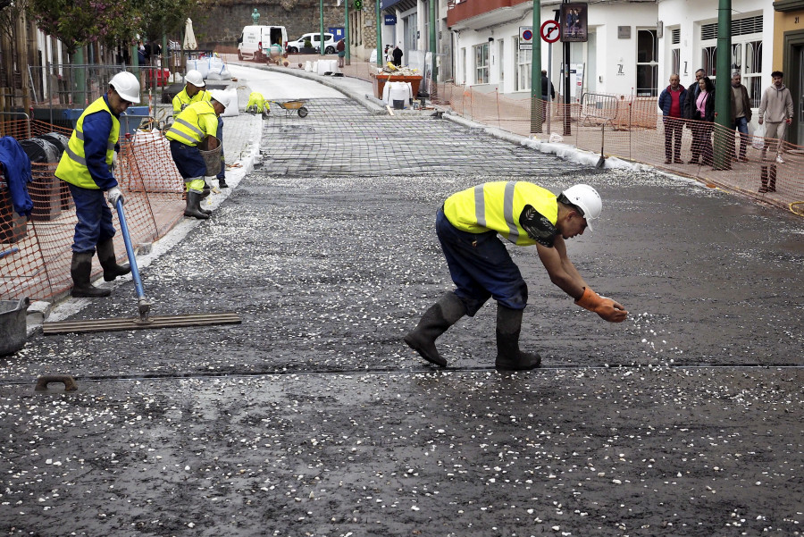 Las obras del Callao avanzan con el aglomerado tras la eliminación de los adoquines
