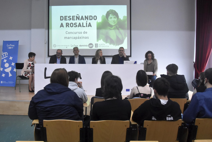 El alumnado del CIFP Leixa muestra su creatividad para divulgar la figura de Rosalía