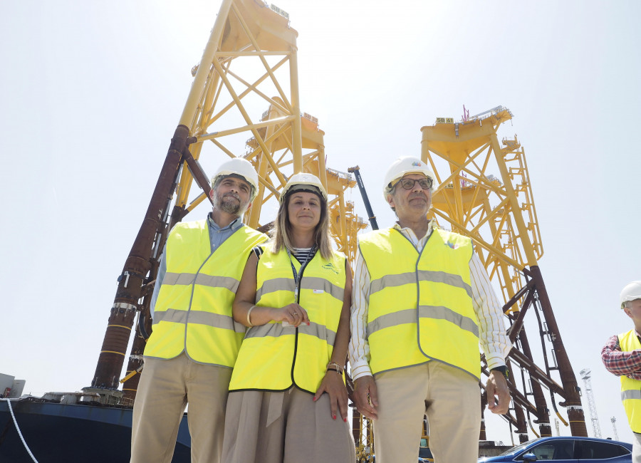 Navantia despide las primeras “jackets” del parque de Saint Brieuc