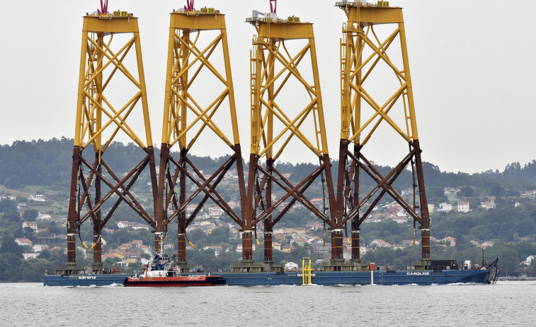 Las cuatro primeras “jackets” de Saint Brieuc se encuentran ya rumbo a la Bretaña francesa