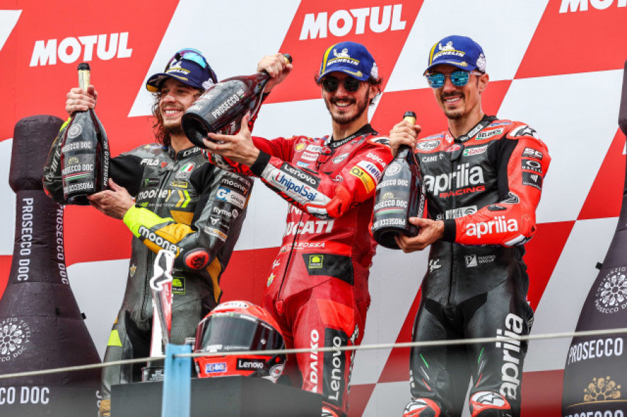 Bagnaia gana y Espargaró brilla espectacularmente en el Gran Premio de los Países Bajos